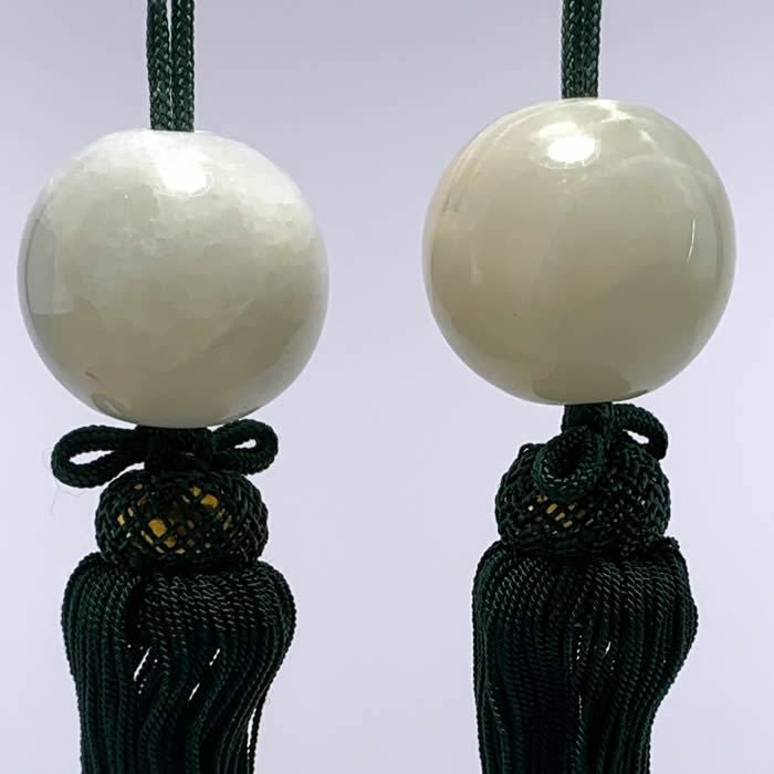 掛け軸の風鎮【素材：オニックス、紐:緑（レーヨン）】F-0282即日発送[掛軸/掛け軸販売/床の間飾り/ふうちん]【送料無料】即納【あす楽対応_関東】【あす楽対応_関西】