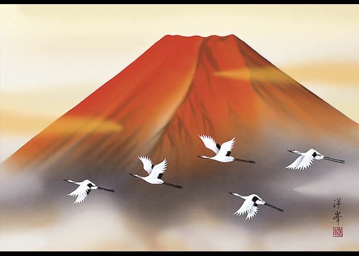 開運画（黄金富士）