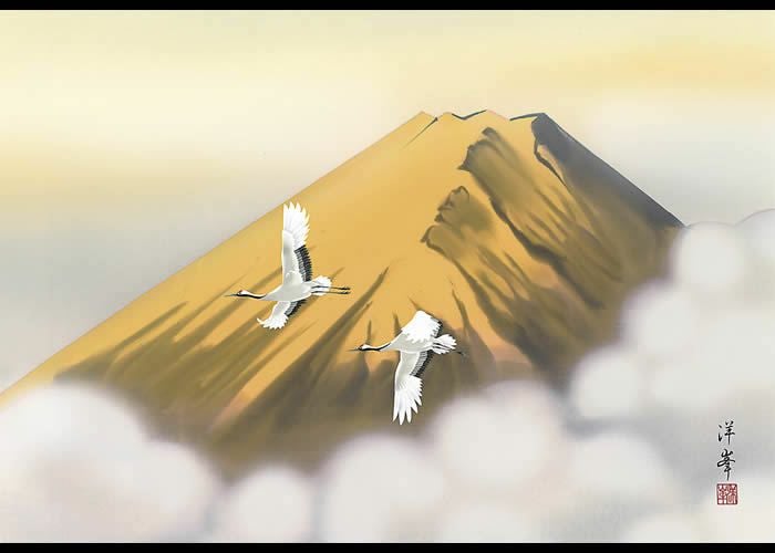 開運画（黄金富士）