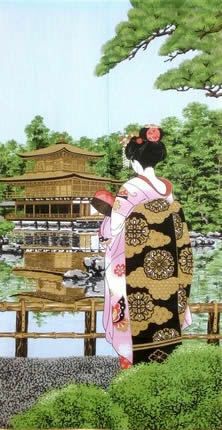 【和風のれん】★浮世絵のれん★舞妓金閣寺♪日本の伝統美をご提案！【幅85cm×長さ150cm】この一枚で和風空間に！[和風暖簾/和柄暖簾/外国人土産/ロングのれん]【あす楽対応_関東】【あす楽対応_近畿】【あす楽対応_東海】【あす楽対応_四国】