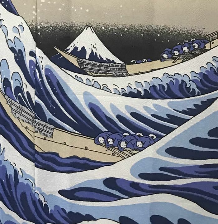 【和風のれん】創作のれん白波CSM−03〔日本製〕【幅85cm×長さ150cm】和柄のれんで遊び心を！[和風暖簾/和柄暖簾/外国人土産/ロングのれん]【あす楽対応_関東】【あす楽対応_近畿】【あす楽対応_東海】【あす楽対応_四国】